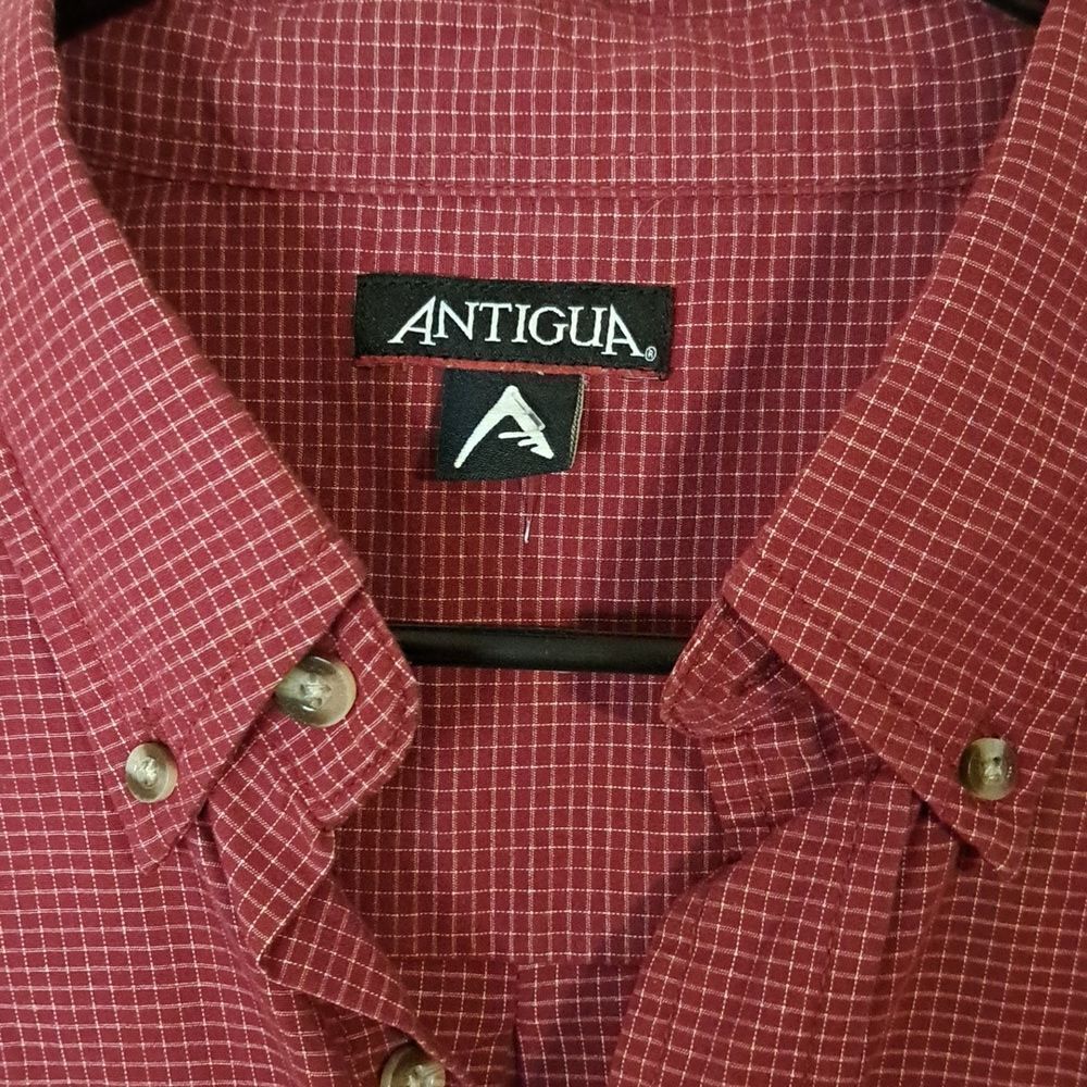 Antigua Men's Red Alabama Button-Down Shirt - Picture 2 of 7